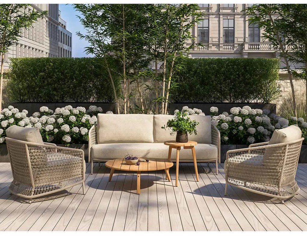 4 Seasons Outdoor Puccini loungeset 3-delig - latte