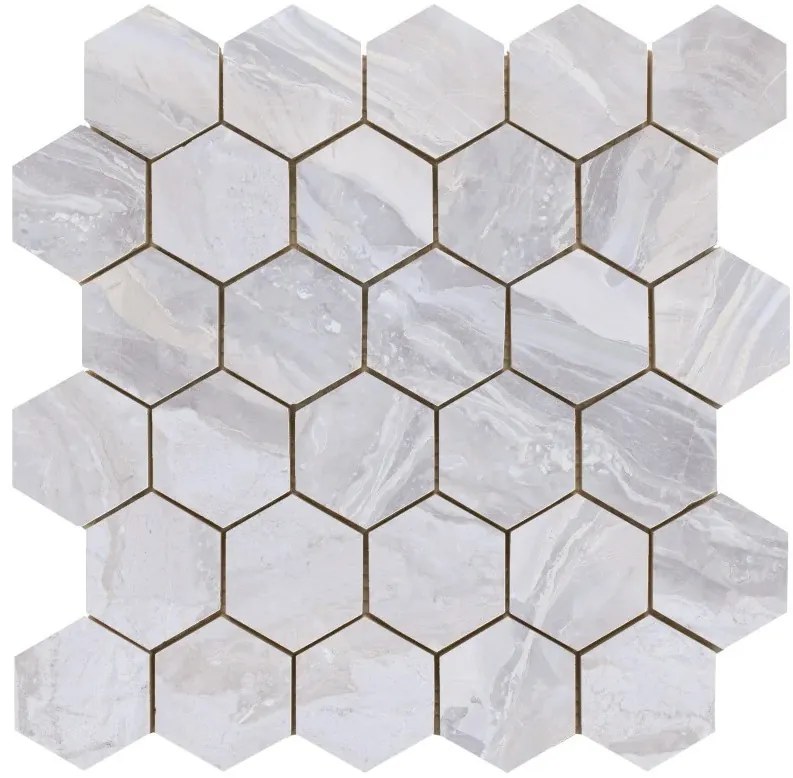 Jabo Luxury White hexagon mozaïek 26x27cm