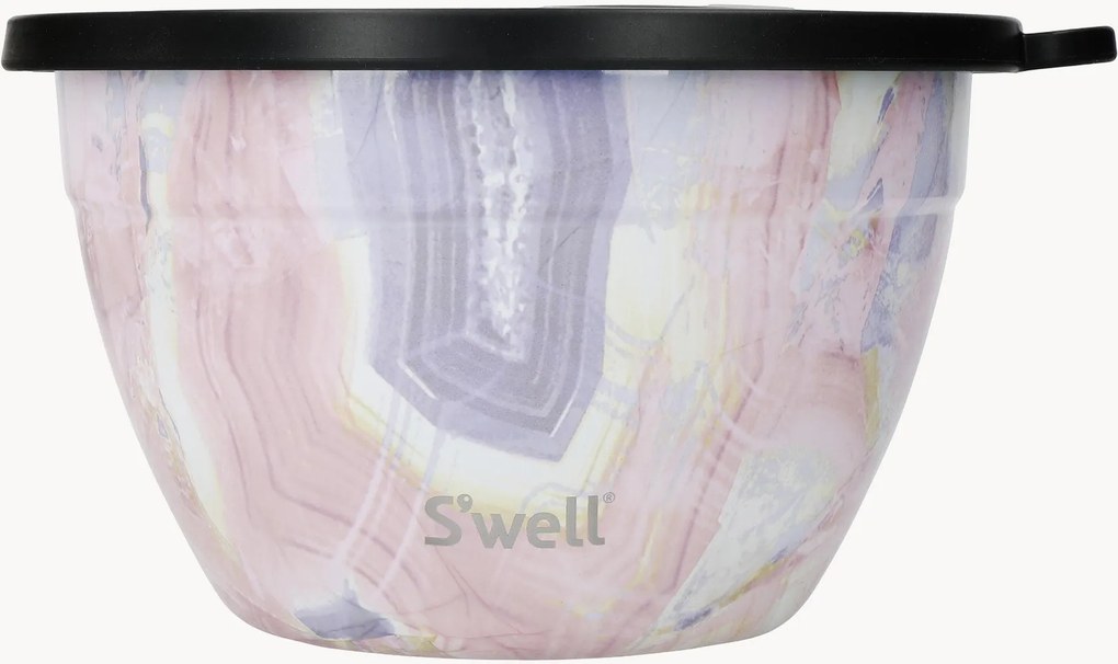 Saladeschalen Set Geode Rose, 3-delig