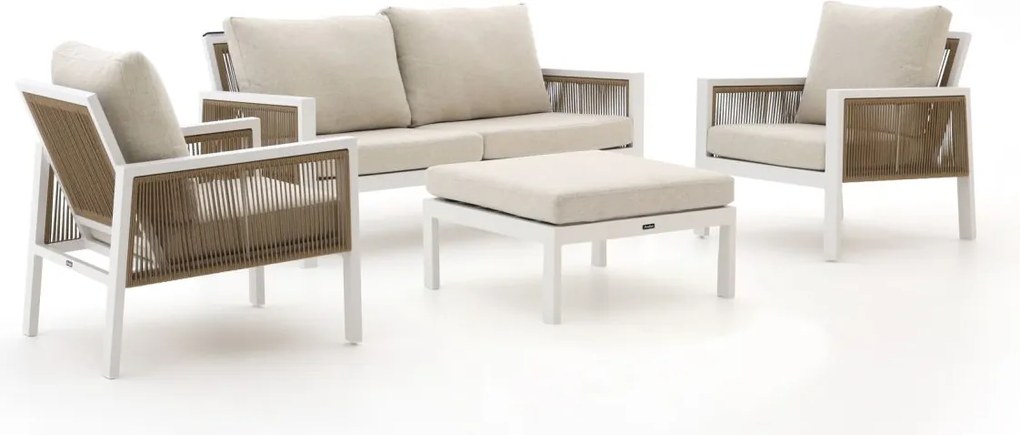 Stoel-bank loungeset Manifesto  | 4 personen | Loungeset Beige | Aluminium | Kees Smit Tuinmeubelen