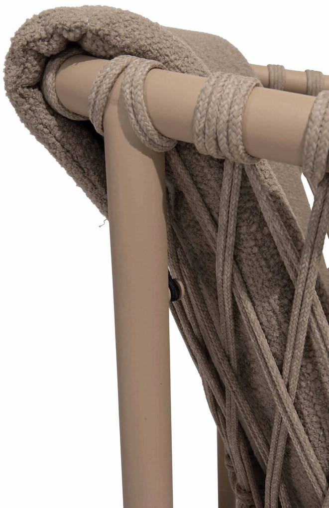 4 Seasons Outdoor Allora tuinset latte met Manolo tafel met geprint keramisch blad 180 cm Tuinset   beige weerbestendig