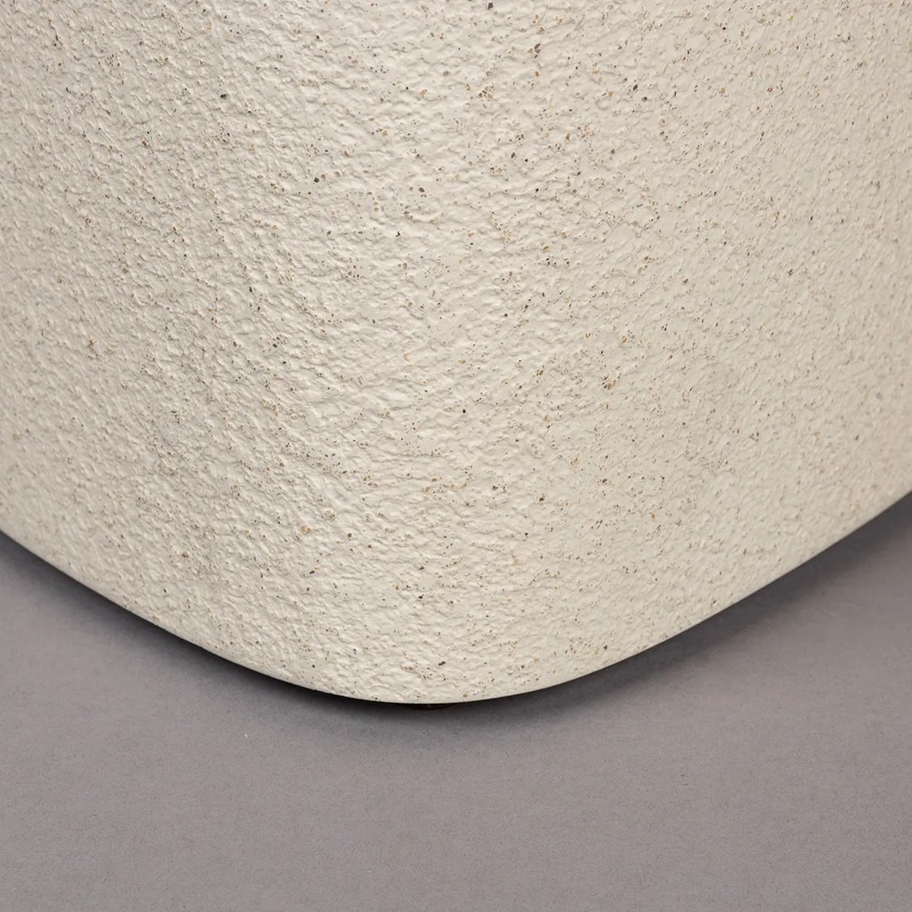 Dutchbone Veda Low Witte Bijzettafel Organisch - 56 X 41cm.