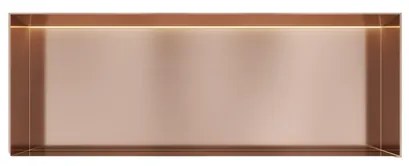 Hotbath &MORE Inbouwbox of inbouwnis - 30x80x10 - frameless + LED - Geborsteld koper PVD BOX080FLBCP