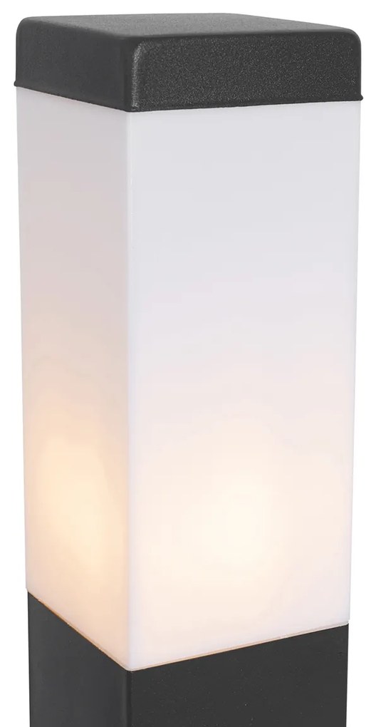 Buitenlamp antraciet 80 cm met stopcontact IP44 - Malios E27 IP44 Buitenverlichting