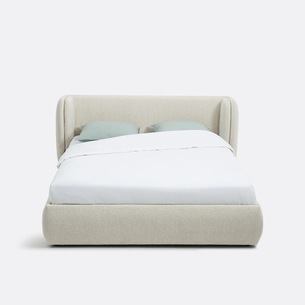 Bed in bouclé met boxspring, Meridiano