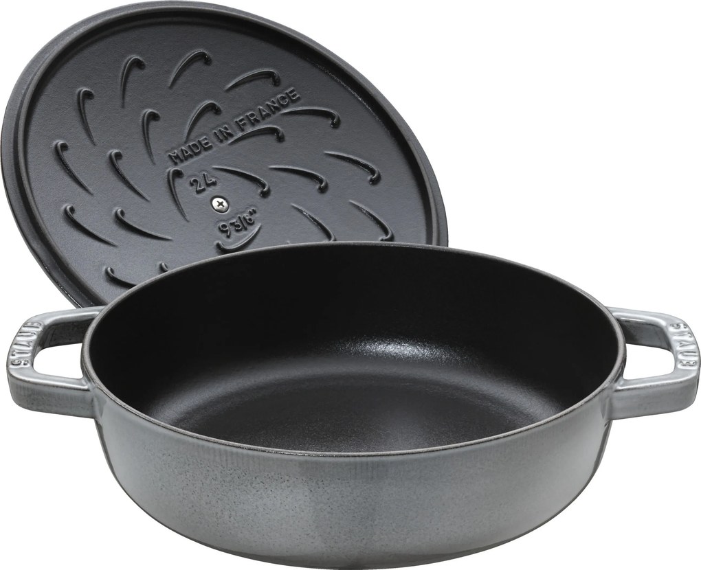Staub Braisers Sauteerpan Chistera 28 cm / 3,7 l, Grafietgrijs - Braisers - Staub