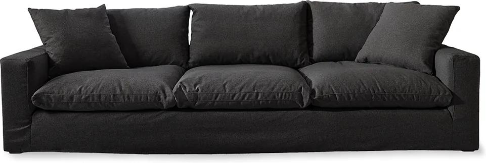 Rivièra Maison - Residenza Sofa XL, oxford weave, basic black - Kleur: zwart