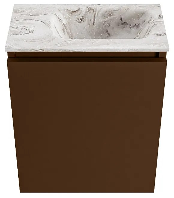 Mondiaz Ture DLux toiletmeubel 40cm rust met wastafel glace rechts met kraangat