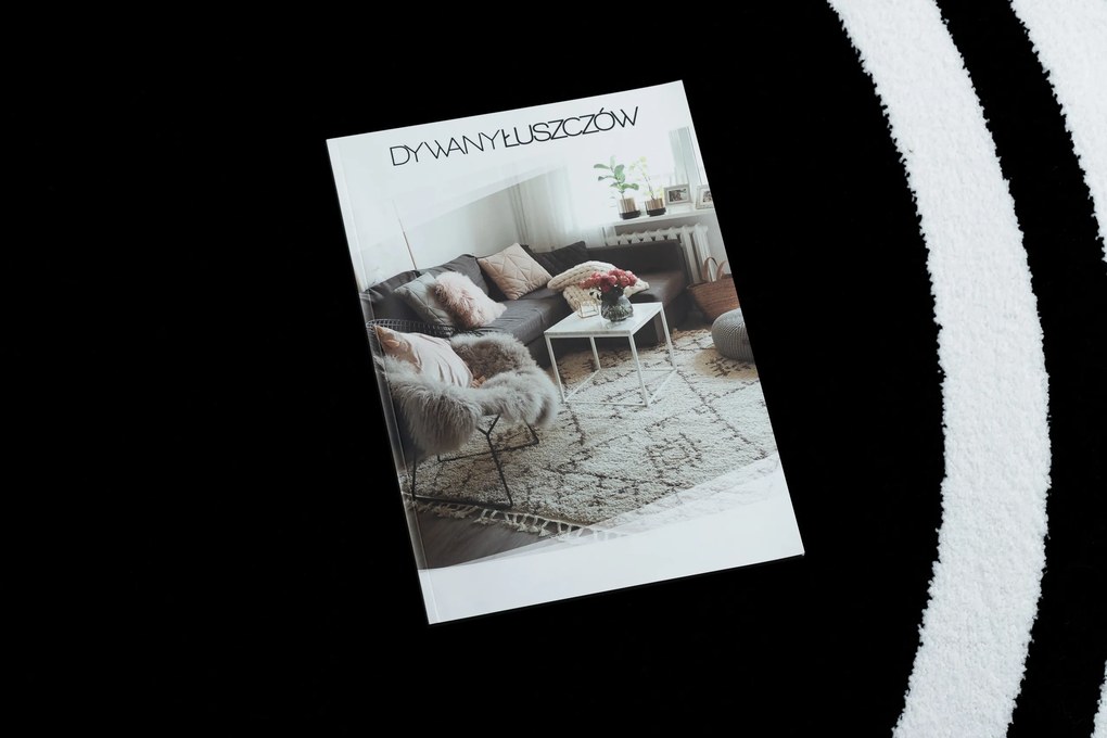 Tapijt HAMPTON Lux ROND zwart