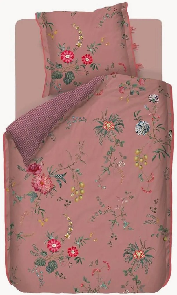 Katoenen dekbedovertrekset Fleur Grandeur