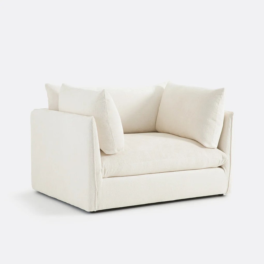 XL fauteuil Malo in getextureerd fluweel