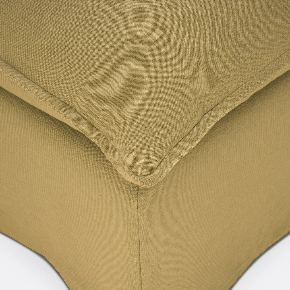 Poef, afneembare hoes, gekreukt linnen, ODNA