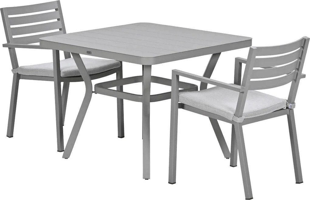 Garden Impressions Amarillo bistro tuinset 3-delig - Mina tuintafel 90x90 taupe