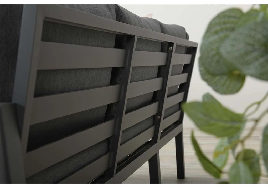 Garden Impressions Denver loungeset 4-delig links - zwart