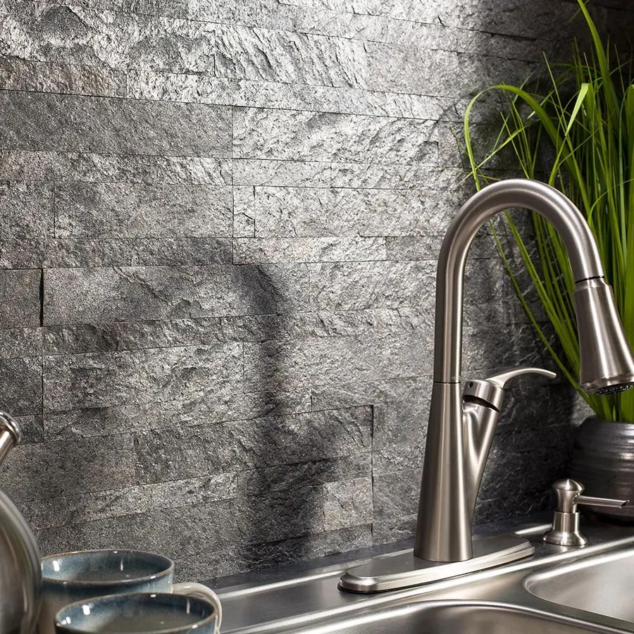 Zelfklevend Natuursteen Silver Shine | Paneli Natuursteen Wandpanelen