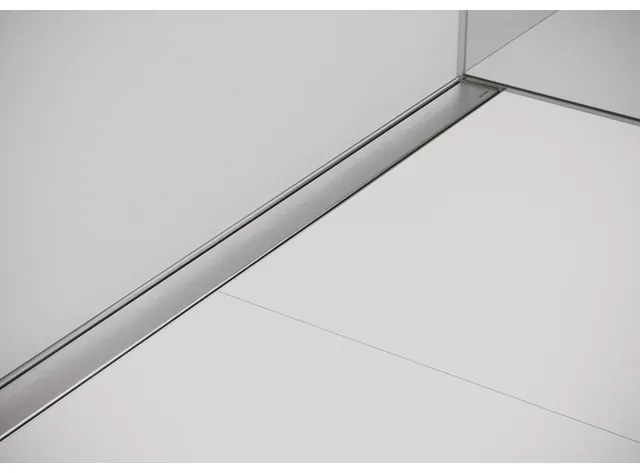 Easy Drain Compact 30 wall zero douchegoot enkele plaat met zijuitloop 6x80cm RVS edcomwz800-30