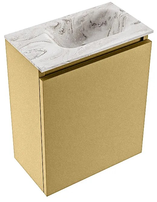 Mondiaz Ture DLux toiletmeubel 40cm oro met wastafel glace rechts zonder kraangat