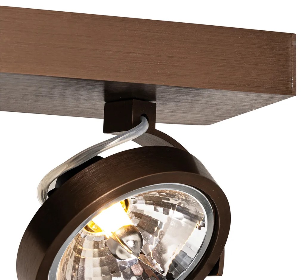 Design Spot / Opbouwspot / Plafondspot donkerbrons 3-lichts draai- en kantelbaar - Go Design G9 Binnenverlichting Lamp