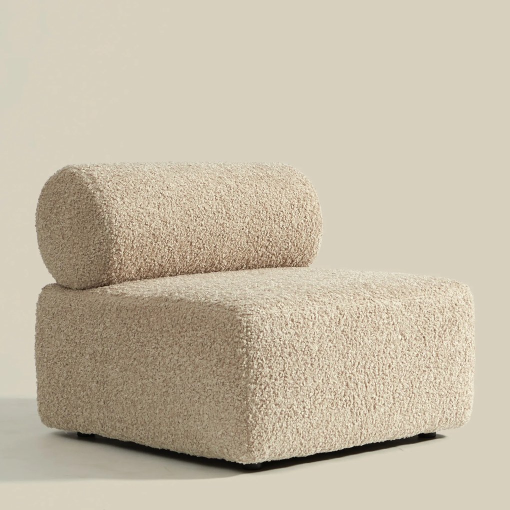 Fauteuil Met Ronde Rugleuning Ivoor