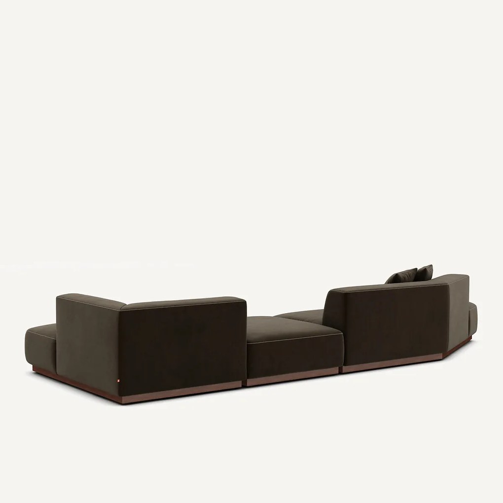 Open hoekbank rechts XL fluweel, JACOPO