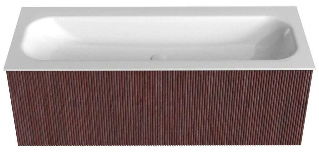 Mondiaz Kurve 120cm badmeubel ruby met 1 lade en wastafel big large midden zonder kraangat