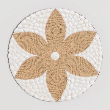 Ronde Wanddecoratie Ø40 Cm Van Yaktuc Touw Wit - Sklum