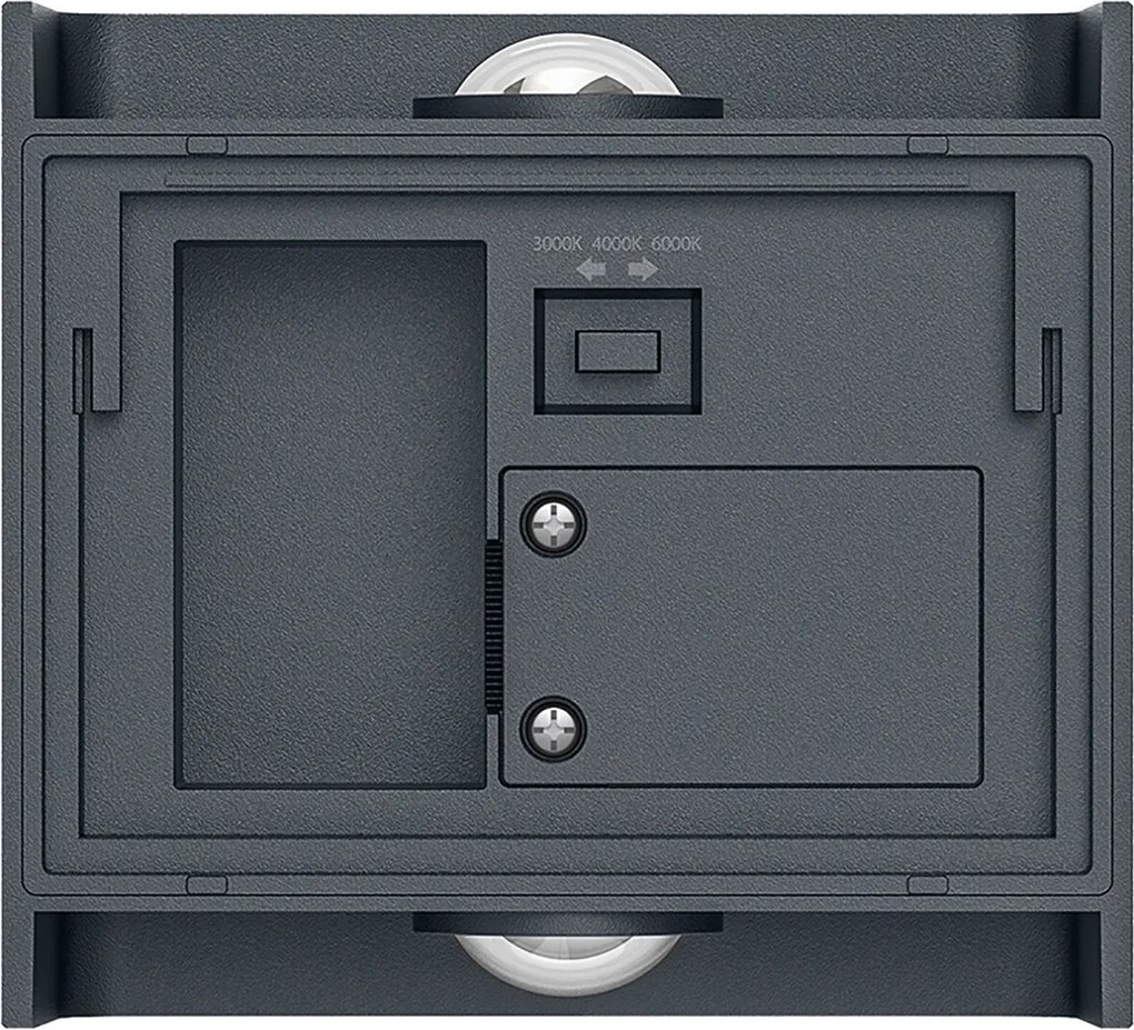 LED Wandlamp Brinton Victo - Antraciet 2W 11x10cm