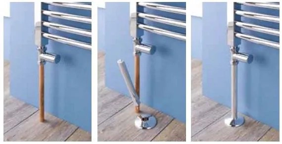 Eastbrook Pipes verdekking radiatorbuis 20cm met rozet wit