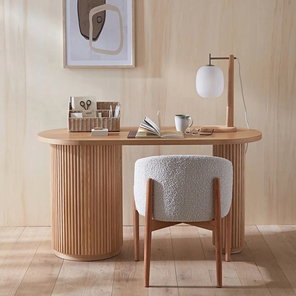 Tafelfauteuil in bouclette Beca