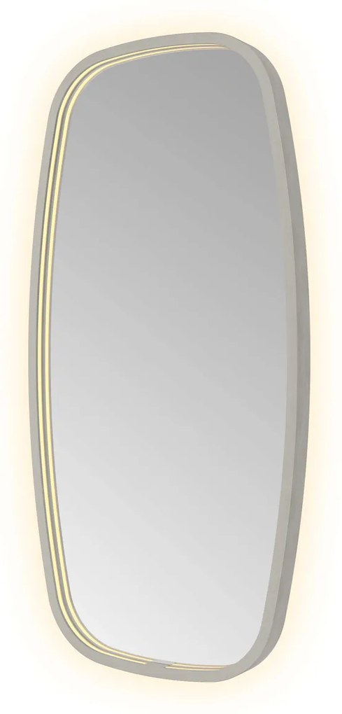 Hotbath &More Contour spiegel deens ovaal 40x80cm geborsteld gunmetal PVD