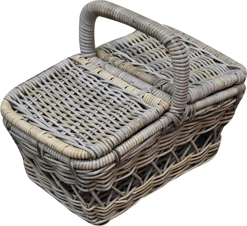Messie rotan picknickmand 50x30xH40 cm rechthoekig