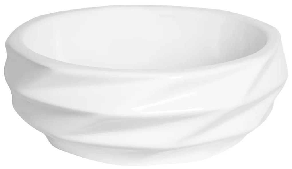 Kerra KR01 waskom rond glans wit 40x40x15cm