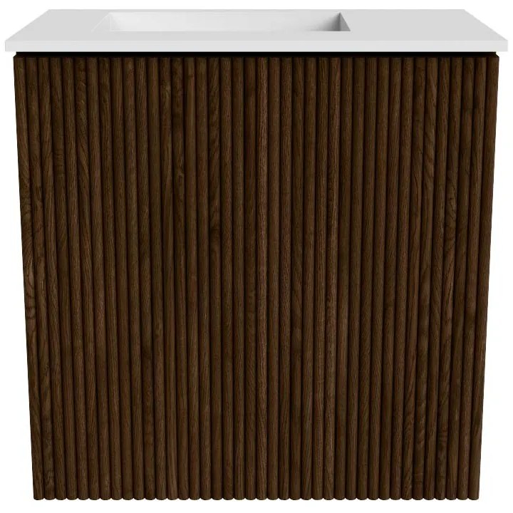 Mondiaz Joya 40cm toiletmeubel walnut met wastafel faye links 1 kraangat talc