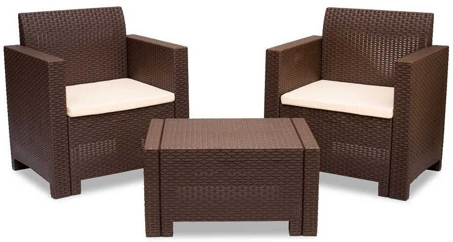 Nebraska Terras 2 bruin Bica technorattan set