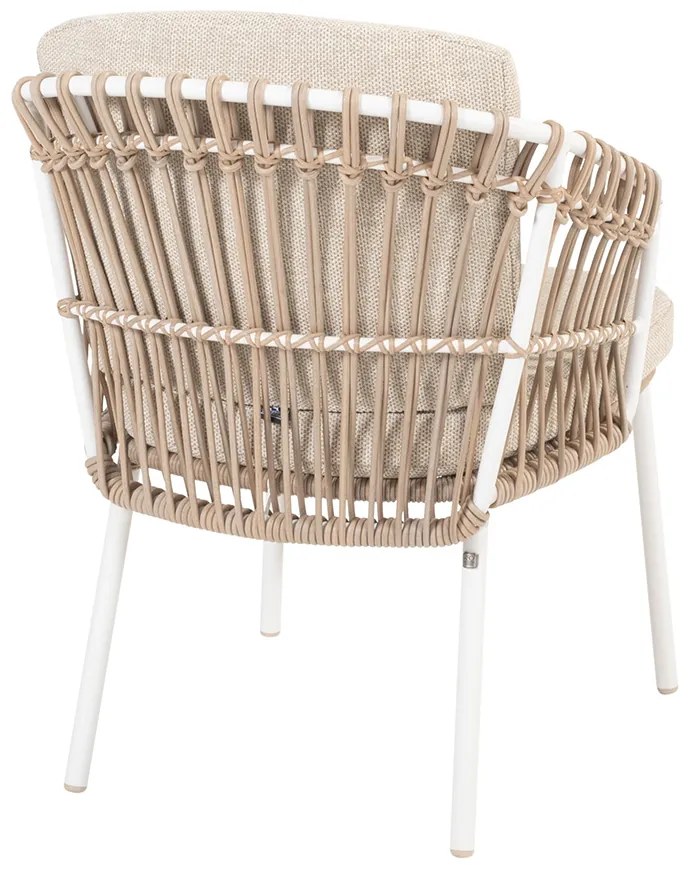 Tuinstoel Aluminium/wicker Taupe-naturel-bruin 4 Seasons Outdoor Dalias