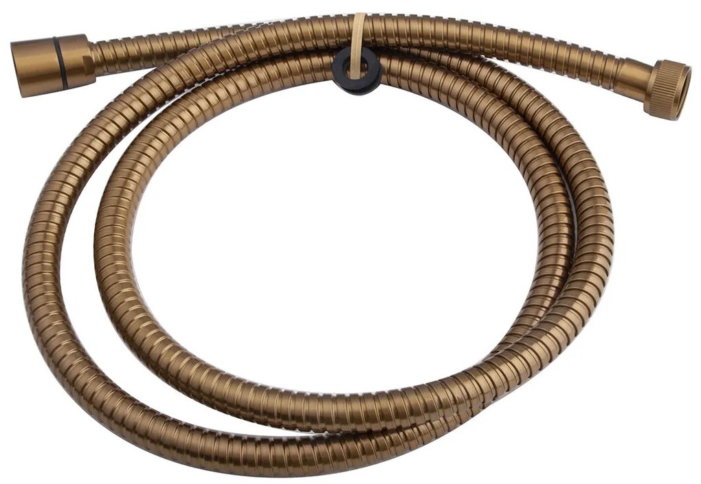 Mueller Bronzo inbouw regendouche rond met 25cm hoofddouche en muurarm 35cm brons koper geborsteld