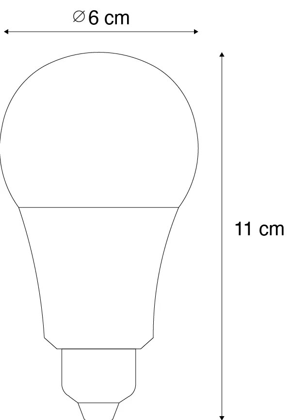 E27 dimbare LED lamp RGBW A60 opaal 9W 806 lm 2700-6500K