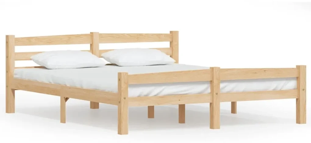 vidaXL Bedframe massief grenenhout 160x200 cm