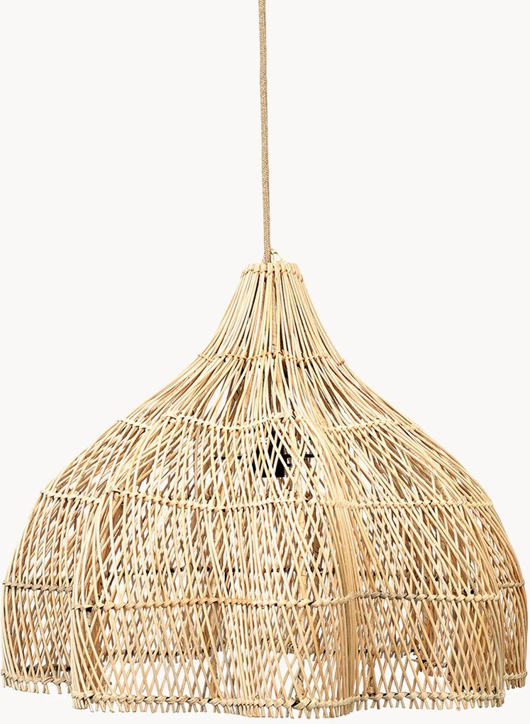Handgeweven rotan hanglampkap Whipped