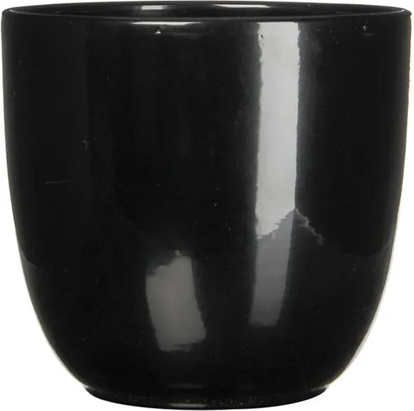 Bloempot Pot rond es/10.5 tusca 11 x 12 cm zwart Mica