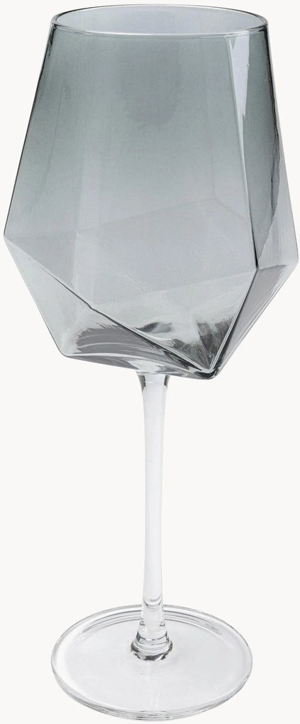 Handgemaakte wijnglazen Diamond, 4-delig