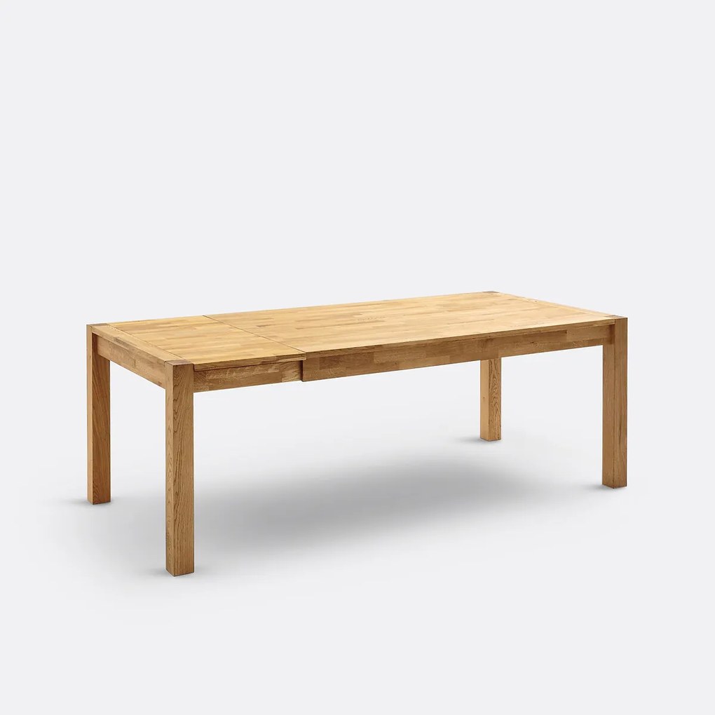 Uitschuifbare eettafel, eik, 6 tot 12 personen, ADELITA