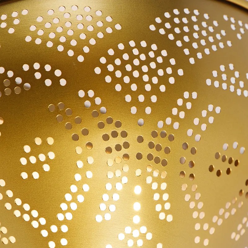 Oosterse wandlamp goud met lichteffect - ZaynOosters E14 rond Binnenverlichting Lamp