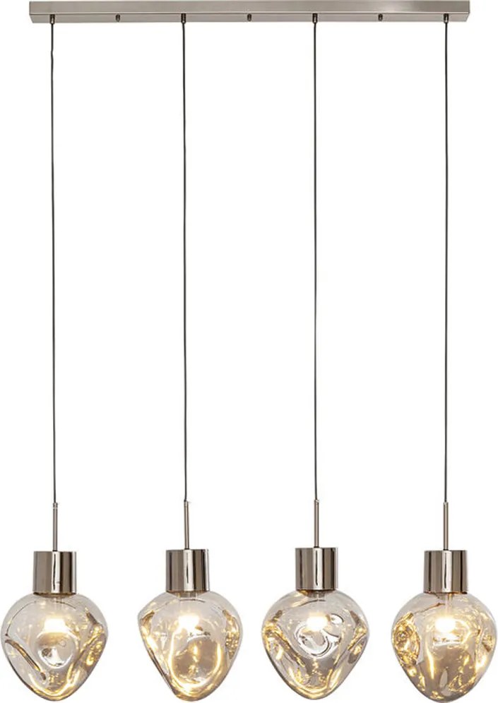 Eettafel Hanglamp Gedeukt Glas Zilver