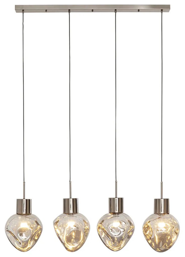 Kare Design Supernova Dough Eettafel Hanglamp Gedeukt Glas Zilver