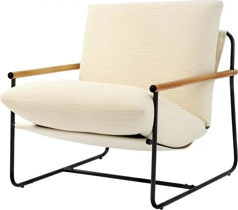 VEVOR Accent Chair Lounge Chair, comfortabele gestoffeerde stoel met zachte schuimvulling en metalen frame en afneembaar kussen, relaxstoel voor woonkamer, slaapkamer, leeskamer, kantoor, beige