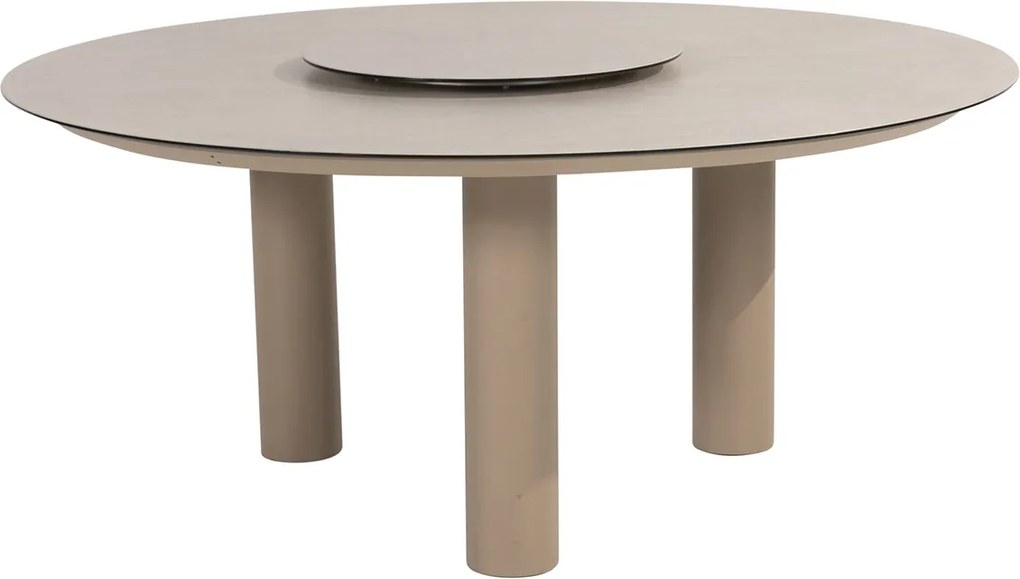4 Seasons Donato tuintafel Ø160 cm latte incl Lazy Susan
