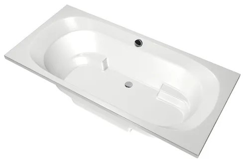 Xenz Kanaga Duobad - 190x90x53 - afvoer Midden - acryl - wit 6863-01