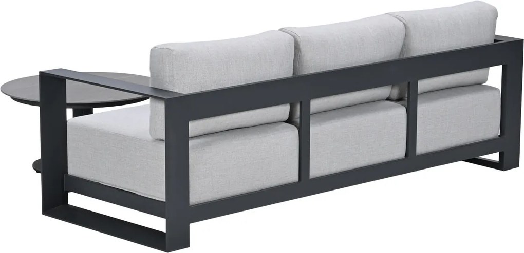 Garden Impressions Malakka loungeset 3-delig chaise longue - donker grijs