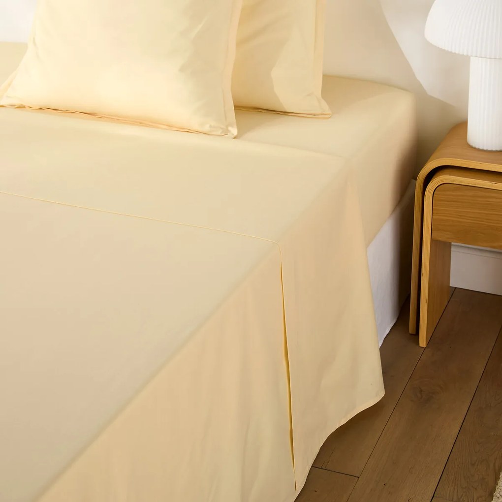 Effen plat laken in perkalkatoen Scenario